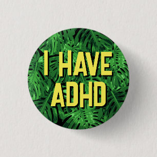 熱帯グリーンパーム離れADHD 缶バッジ