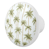 熱帯グリーンホワイトパームの木 セラミックノブ (右)