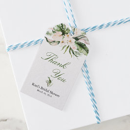 熱帯グリーンメッセージカード ギフトタグ