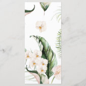 熱帯グリーンメニューカード メニュー (裏面)