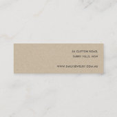 熱帯グリーンモステラ動物群スタッド耳飾りディスプレイ スキニー名刺 (裏面)