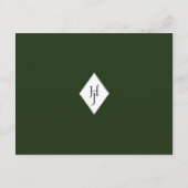 熱帯グリーンモダン披露宴カード エンクロージャーカード (裏面)