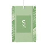 熱帯グリーンモノグラム カーエアーフレッシュナー (正面)