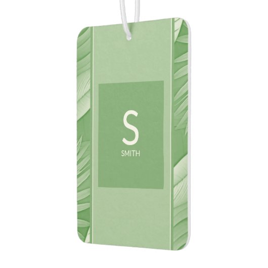 熱帯グリーンモノグラム カーエアーフレッシュナー (左)