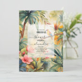 熱帯グリーンリーウォーターブライダルシャワー 招待状 (スタンド正面)