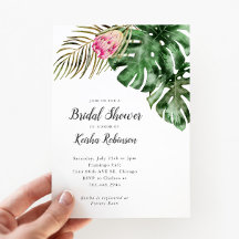 熱帯グリーンリーウォーターブライダルシャワー