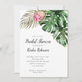 熱帯グリーンリーウォーターブライダルシャワー 招待状 (正面)