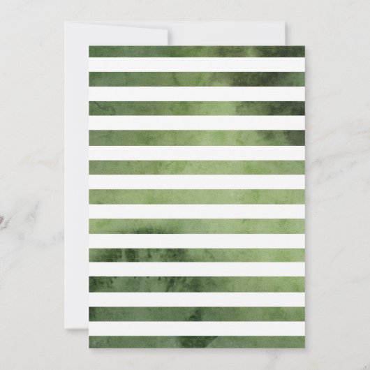 熱帯グリーンリーウォーターブライダルシャワー 招待状 (裏面)