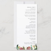 熱帯グリーンリーウォーター結婚式 プログラム (裏面)