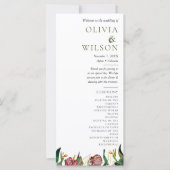 熱帯グリーンリーウォーター結婚式 プログラム (正面)