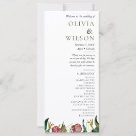 熱帯グリーンリーウォーター結婚式 プログラム