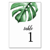 熱帯グリーンリーパームテーブル番号 テーブルナンバー (裏面)
