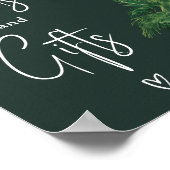 熱帯グリーンリーパームブライダルシャワー徴候 ポスター (角)