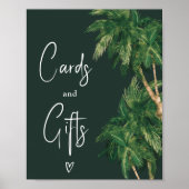 熱帯グリーンリーパームブライダルシャワー徴候 ポスター (正面)