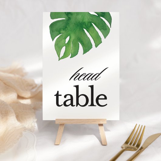 熱帯グリーンリーパームヘッドテーブル番号 テーブルナンバー