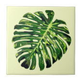 熱帯グリーンリーフ黄色セラミックタイル タイル (正面)