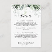 熱帯グリーンリー白結婚フローラ詳細 エンクロージャーカード (正面)