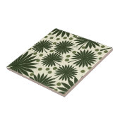 熱帯グリーンレインフォレストパームリーフアート タイル (側面)