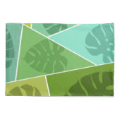 熱帯グリーン葉模様 枕カバー (裏面)