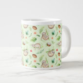 熱帯ココナッツスロスパターン ジャンボコーヒーマグカップ (正面右)