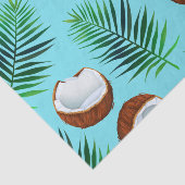 熱帯ココナッツ及びシュロの葉のプリント 薄葉紙 (詳細)