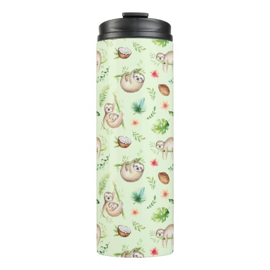 熱帯ココナッツ怠惰パターン タンブラー (正面)