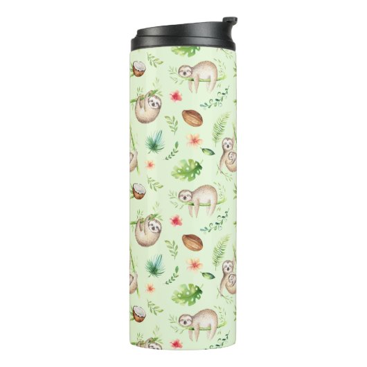 熱帯ココナッツ怠惰パターン タンブラー (回転左)