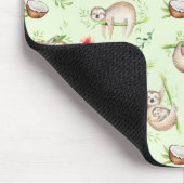 熱帯ココナッツ怠惰パターン マウスパッド (コーナー)