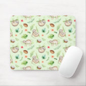 熱帯ココナッツ怠惰パターン マウスパッド (マウス)