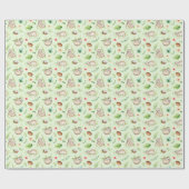 熱帯ココナッツ怠惰パターン ラッピングペーパー (フラット)