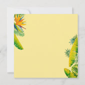 熱帯コンゴウインコのオウムのベビーシャワーの招待状 招待状 (裏面)