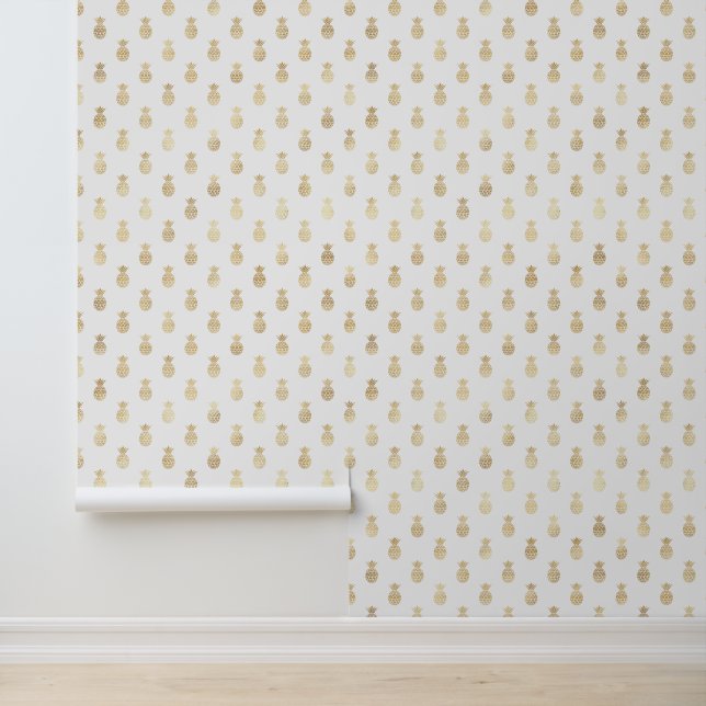 熱帯ゴールドのパイナップルパターン 壁紙 (アプリケーション)