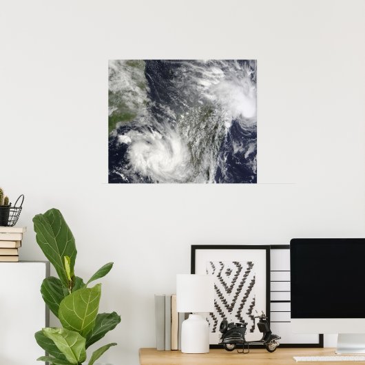 熱帯サイクロンEricとFanele ポスター (ホームオフィス)