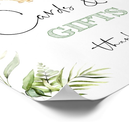 熱帯サファリの動物のカードとギフトポスター ポスター (角)