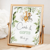 熱帯サファリの動物のカードとギフトポスター ポスター