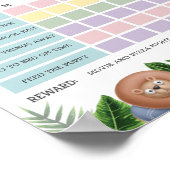 熱帯サファリの動物の報酬チョーチャート ポスター (角)