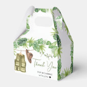 熱帯サファリジャングル動物のベビーシャワー フェイバーボックス (裏面サイド)