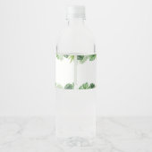 熱帯サファリジャングル動物のベビーシャワー ペットボトルラベル (裏面)