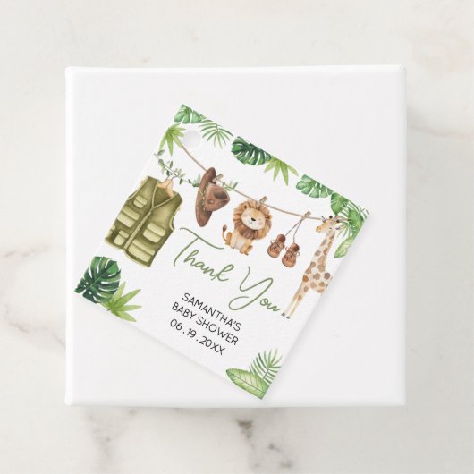 熱帯サファリジャングル動物ベビーシャワースクエア フェイバータグ (インサイチュ)