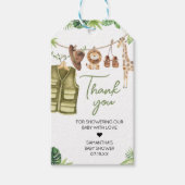 熱帯サファリジャングル動物メッセージカード ギフトタグ (正面)