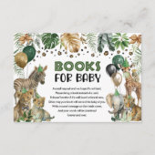 熱帯サファリジャングル野生動物の本ベビー エンクロージャーカード (正面)