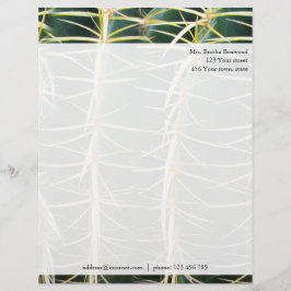 熱帯サボテンの写真のカスタムな住所 レターヘッド