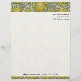 熱帯サボテンの写真のカスタムな住所 レターヘッド