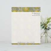 熱帯サボテンの写真のカスタムな住所 レターヘッド (スタンド正面)