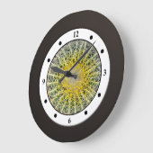 熱帯サボテンの植物のモダンディジット ラージ壁時計 (傾斜)