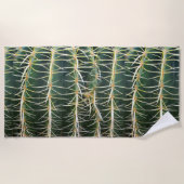 熱帯サボテンの植物の写真 ビーチタオル (正面)