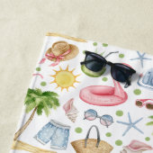 熱帯サマーウォーターパーソナライズされたカラー ビーチタオル (インサイチュ)