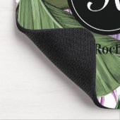 熱帯サマーグリーンパープル葉ズモノグラム マウスパッド (コーナー)