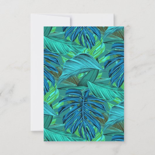 熱帯サマージャングルアニマルプリントパーティー 招待状 (裏面)