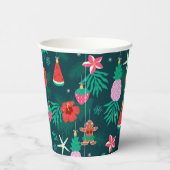 熱帯サマービーチクリスマスホリデーズ新年 紙コップ (右)